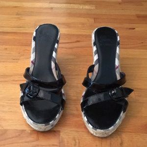 Burberry wedge sandals